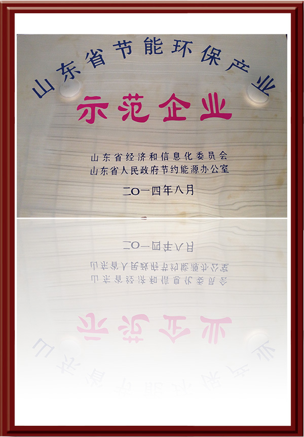 山東省節能環(huán)保產(chǎn)業(yè)示范企業(yè)